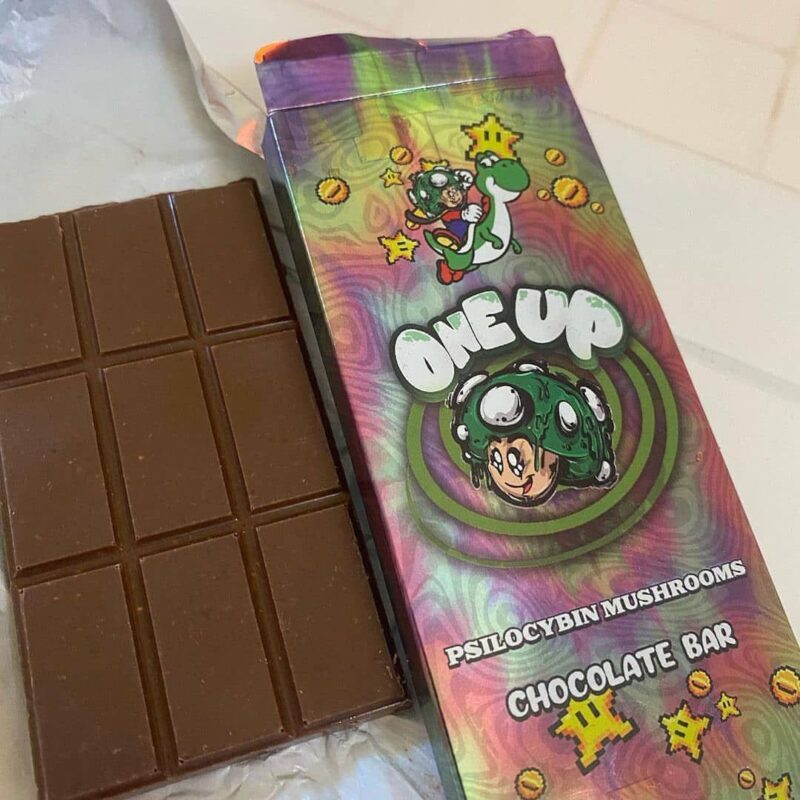 One Up Mushroom chocolate bar 3.5g - one up chocolate bars uk
