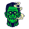 —Pngtree—weed smoking zombie frankenstein_6681457